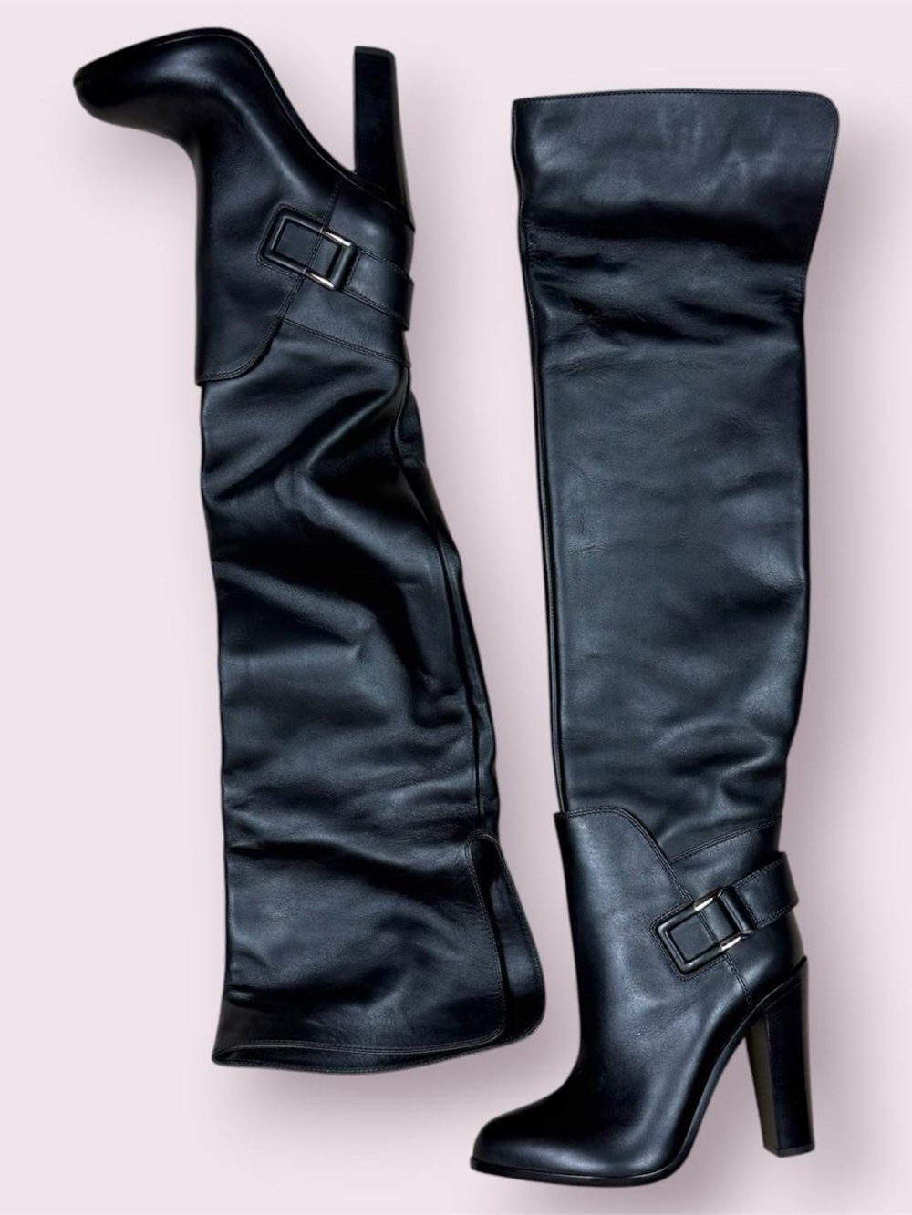 sergio rossi over the knee leather boots